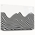 Black & White Optical Illusion Wall Art - Modern Bedroom Decor