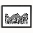 Black & White Optical Illusion Wall Art - Modern Bedroom Decor