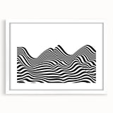 Black & White Optical Illusion Wall Art - Modern Bedroom Decor