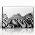 Black & White Optical Illusion Wall Art - Modern Bedroom Decor