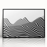 Black & White Optical Illusion Wall Art - Modern Bedroom Decor