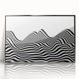 Black & White Optical Illusion Wall Art - Modern Bedroom Decor
