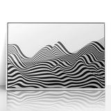 Black & White Optical Illusion Wall Art - Modern Bedroom Decor