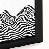 Black & White Optical Illusion Wall Art - Modern Bedroom Decor
