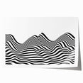 Black & White Optical Illusion Wall Art - Modern Bedroom Decor