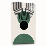 Acrylic Dining Room Artwork – Geometric Green & Black Print