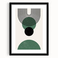Acrylic Dining Room Artwork – Geometric Green & Black Print