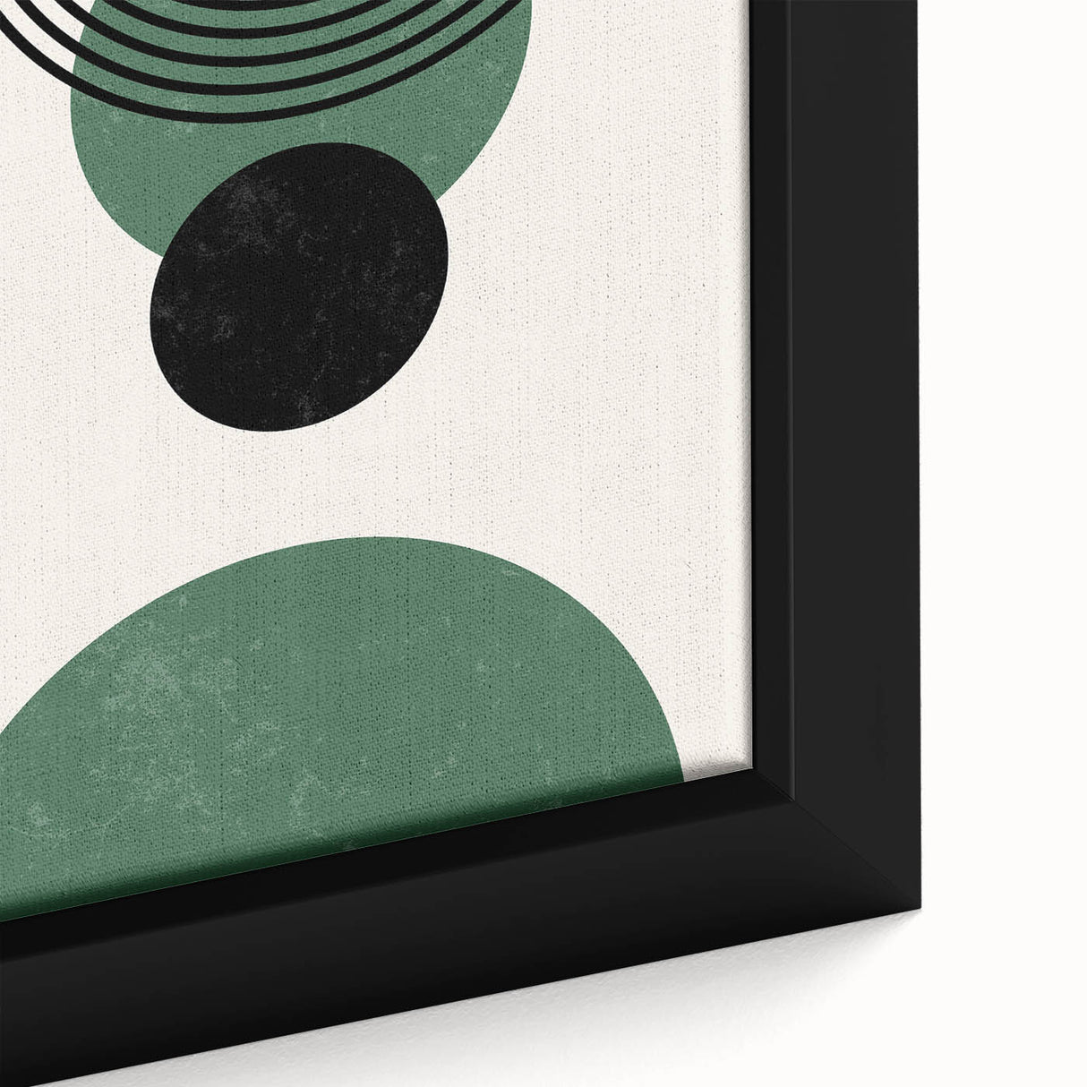 Acrylic Dining Room Artwork – Geometric Green & Black Print