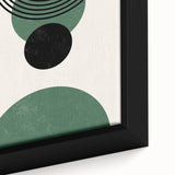 Acrylic Dining Room Artwork – Geometric Green & Black Print