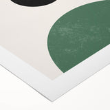 Acrylic Dining Room Artwork – Geometric Green & Black Print