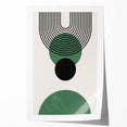Acrylic Dining Room Artwork – Geometric Green & Black Print