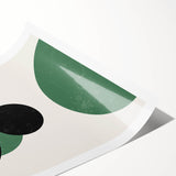 Acrylic Dining Room Artwork – Geometric Green & Black Print