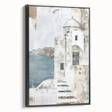 Framed canvas wall art showcasing an abstract architectural design in black, highlighting intricate shapes and lines. Ideal for modern decor in any setting.