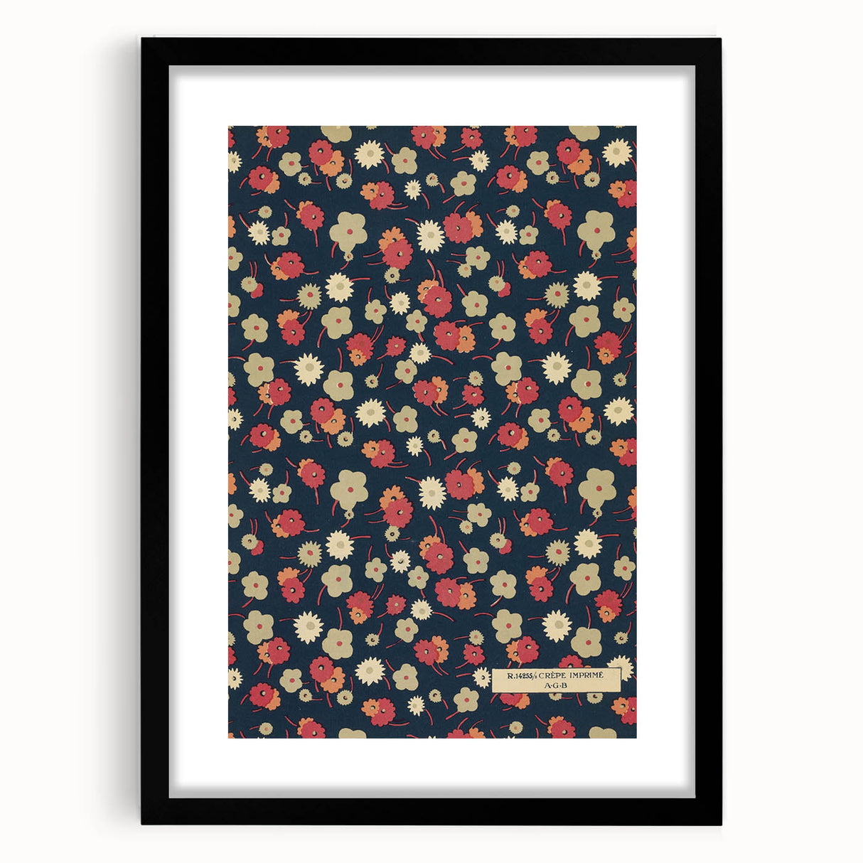 Floral Art Deco Wall Art – Vintage Patterned Print with 1920s Style