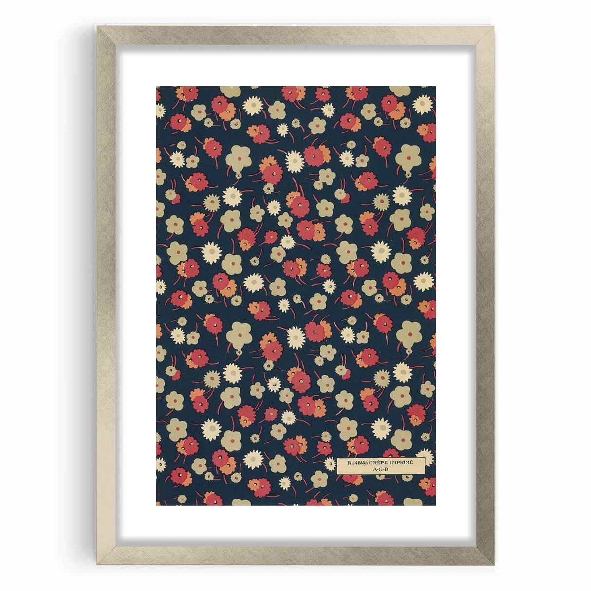 Floral Art Deco Wall Art – Vintage Patterned Print with 1920s Style