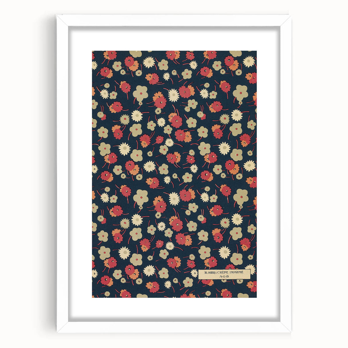 Floral Art Deco Wall Art – Vintage Patterned Print with 1920s Style