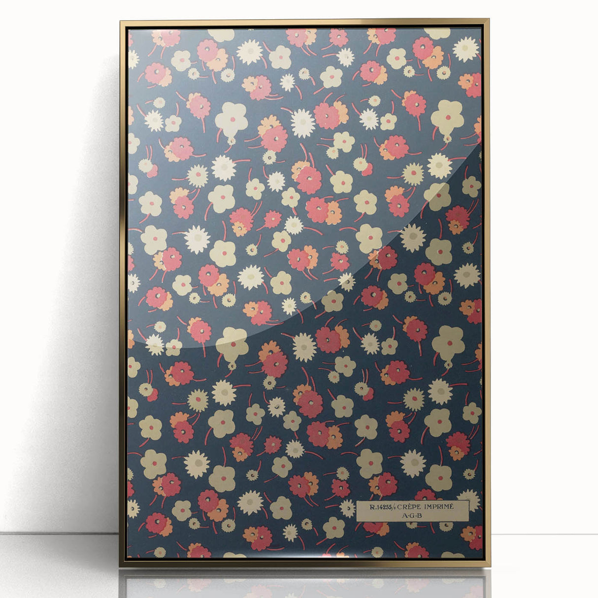 Floral Art Deco Wall Art – Vintage Patterned Print with 1920s Style