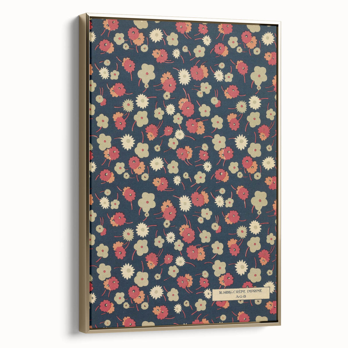 Floral Art Deco Wall Art – Vintage Patterned Print with 1920s Style