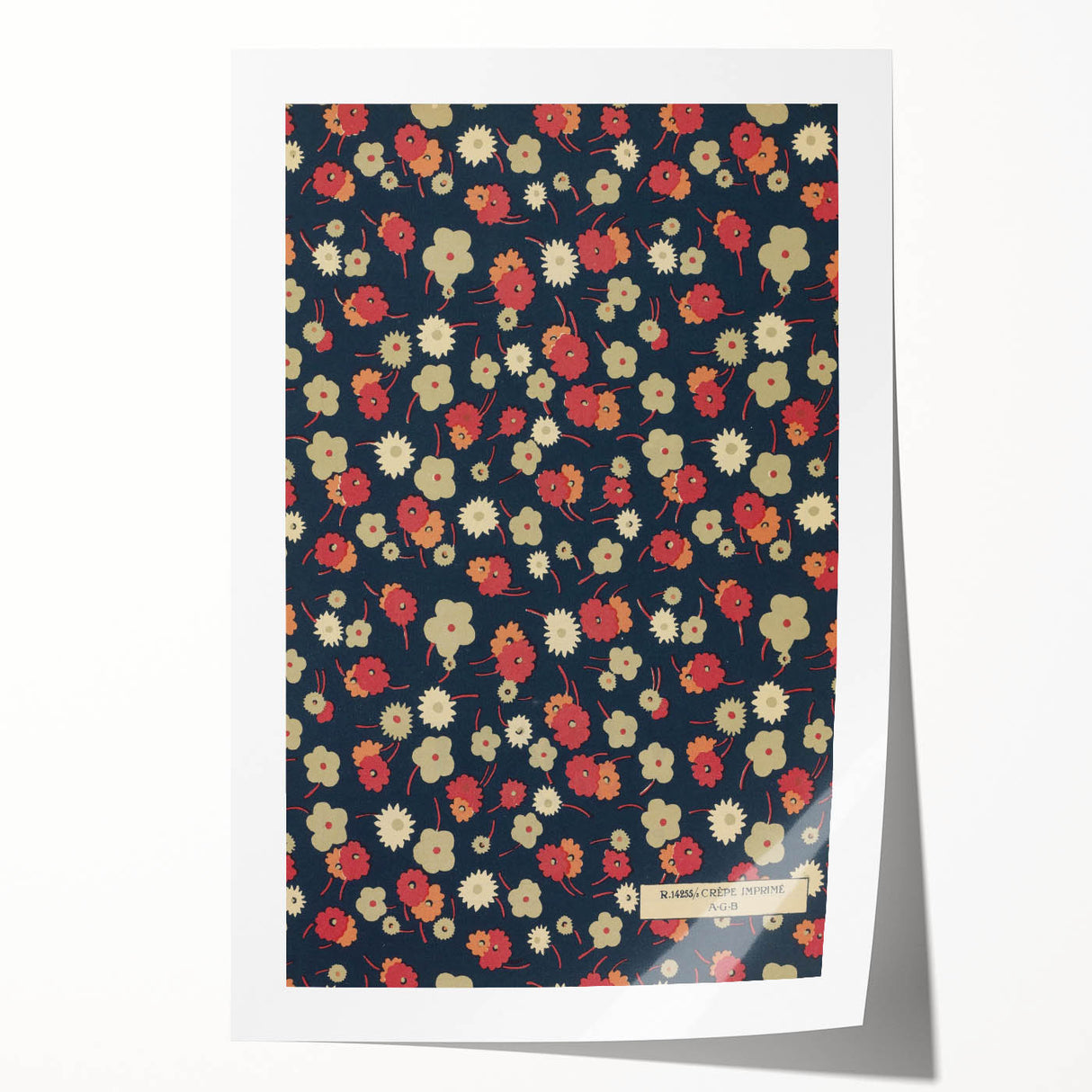 Floral Art Deco Wall Art – Vintage Patterned Print with 1920s Style
