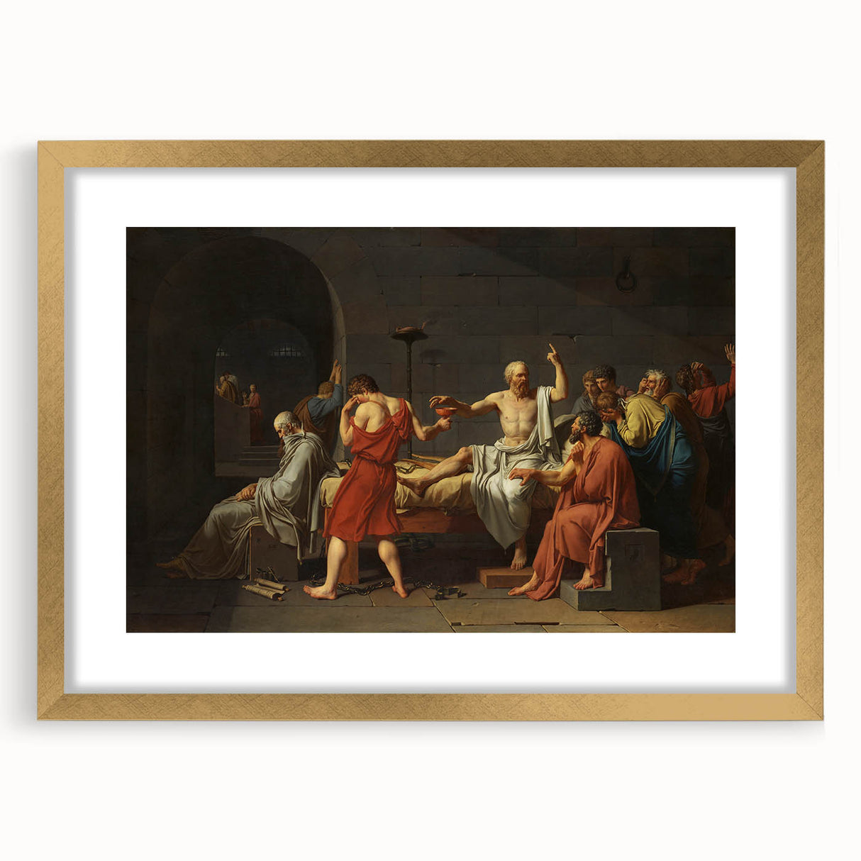 Neoclassical Art Print: The Death of Socrates by David - Historic Art Reproduction