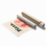 Extra large rolled print featuring a floral art design in pastel shades, ideal for classy bathroom wall art.