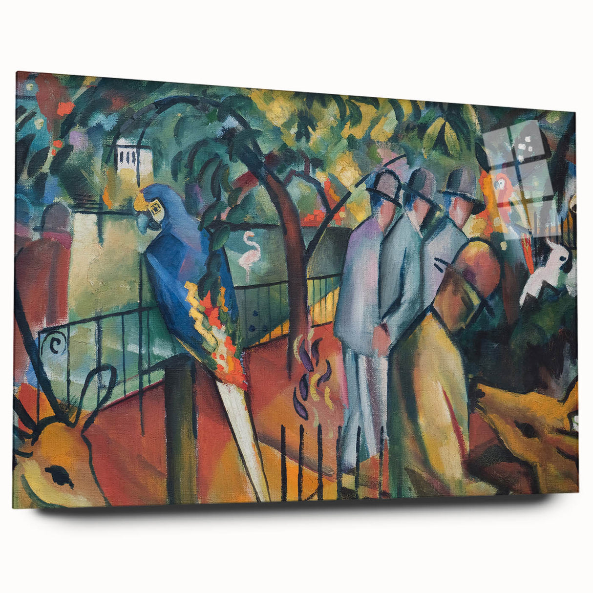 Expressionist Zoo Scene – Vibrant Abstract Zoological Garden Wall Art
