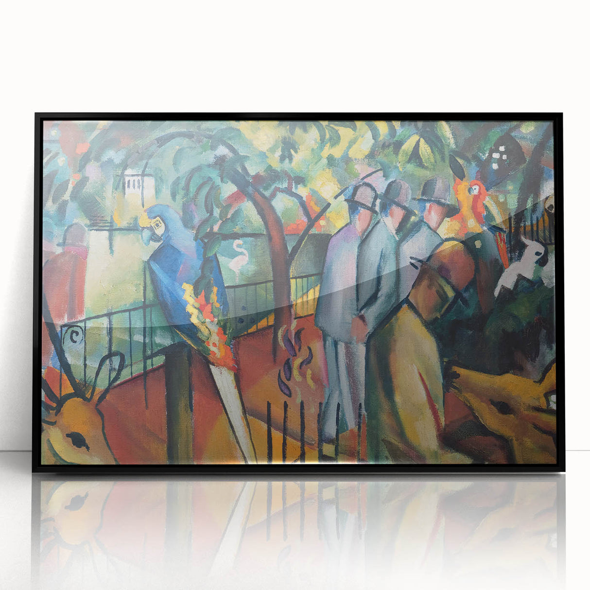 Expressionist Zoo Scene – Vibrant Abstract Zoological Garden Wall Art
