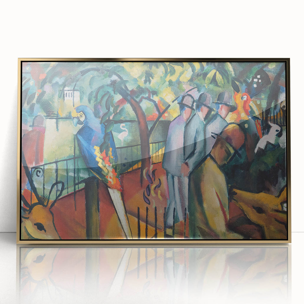 Expressionist Zoo Scene – Vibrant Abstract Zoological Garden Wall Art