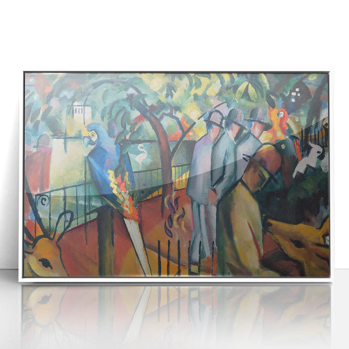 Expressionist Zoo Scene – Vibrant Abstract Zoological Garden Wall Art