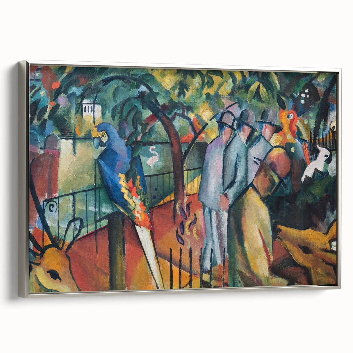 Expressionist Zoo Scene – Vibrant Abstract Zoological Garden Wall Art