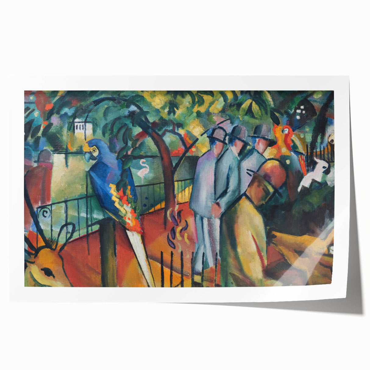 Expressionist Zoo Scene – Vibrant Abstract Zoological Garden Wall Art