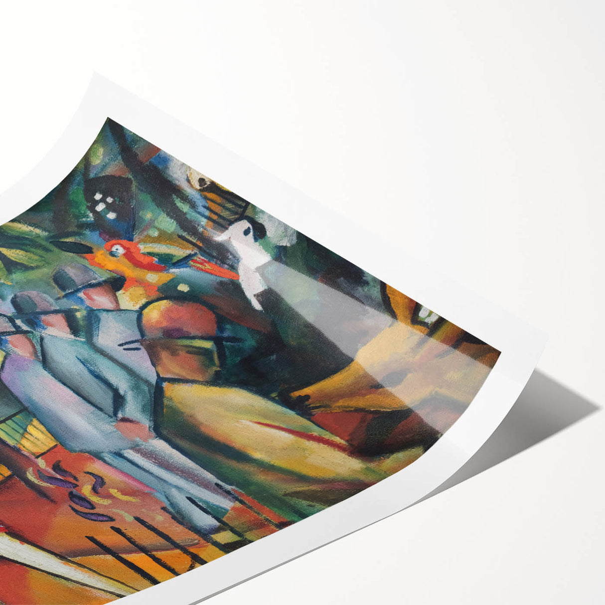 Expressionist Zoo Scene – Vibrant Abstract Zoological Garden Wall Art