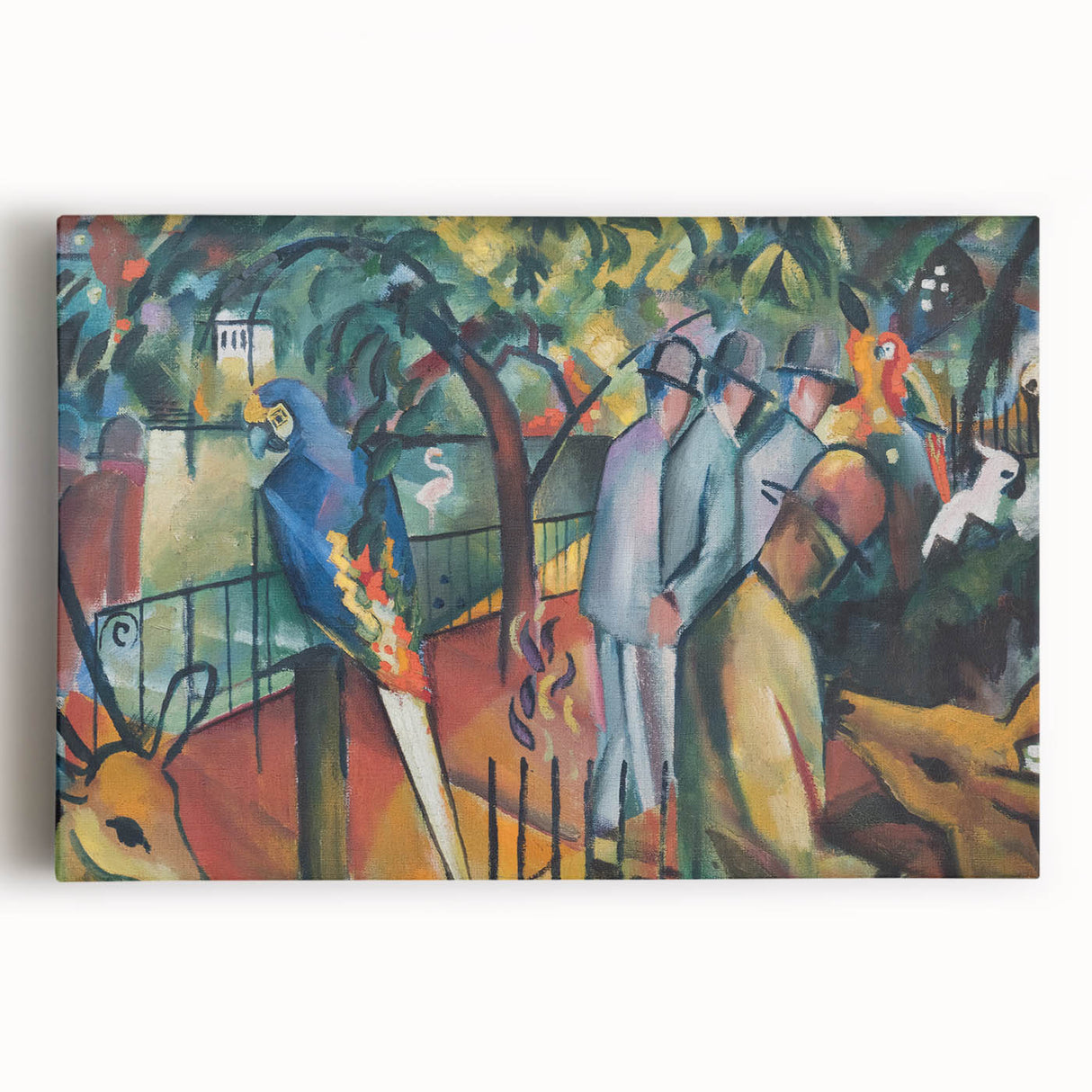 Expressionist Zoo Scene – Vibrant Abstract Zoological Garden Wall Art