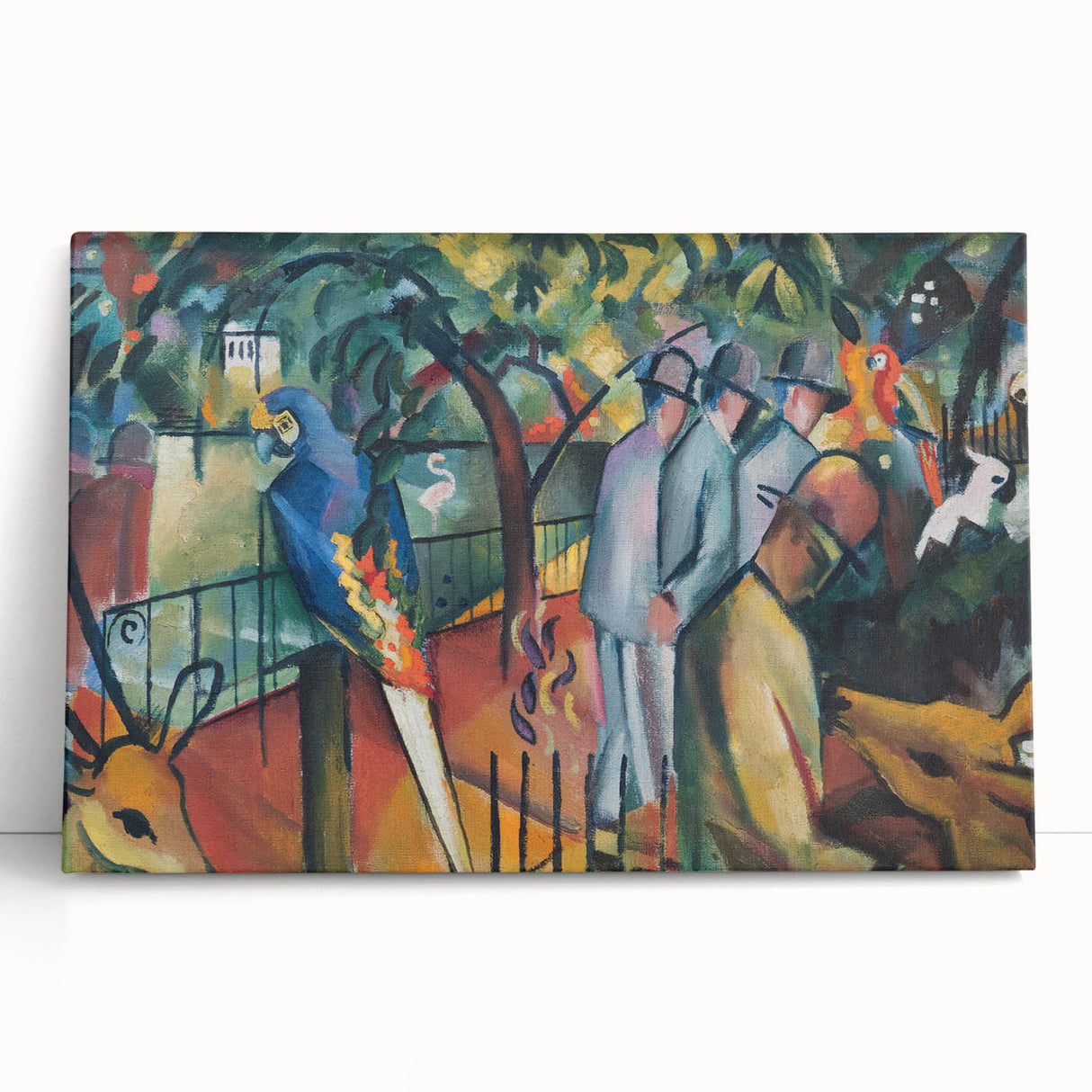 Expressionist Zoo Scene – Vibrant Abstract Zoological Garden Wall Art
