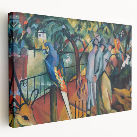 Expressionist Zoo Scene – Vibrant Abstract Zoological Garden Wall Art