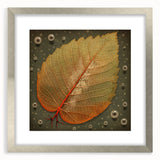 Elegant wall art frame featuring a botanical design with colorful flowers and leaves, set in a sleek silver frame with a matte finish, ideal for home decor.