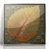 Framed wall art showcasing a vibrant floral and botanical design, featuring colorful flowers and lush green leaves, set in a sleek silver frame, perfect for home decor.