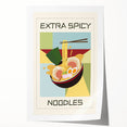 Rolled print featuring an array of illustrated food dishes in soft pastel shades, suitable as art wall for dining room.