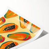 Extra large wall art featuring line art flowers in black on white, rolled print format.