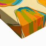 Large art featuring a close-up of mixed fruits in black and white on stretched canvas, suitable for bedroom wall decor.