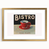 Extra large abstract art print featuring textured swirls in shades of gold and black, framed with a mat.