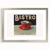 Textured abstract art print in silver frame, featuring muted earth tones, ideal for bedroom wall decor.