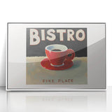 Art deco poster featuring a playful, geometric design in pastel colors on a framed acrylic, ideal for nursery wall art.