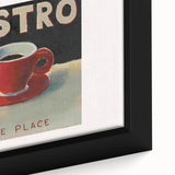 Extra large black wall art featuring colorful, textured food motifs on a framed canvas, ideal for living room decor.