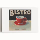 Large black and white stretched canvas featuring a minimalist design of kitchen utensils, ideal for kitchen wall art.