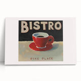 Black and white stretched canvas featuring assorted culinary tools, ideal for kitchen wall art.