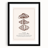 Extra large wall art featuring an abstract print of colorful pastries, textured details in a black frame.