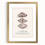 Extra large abstract art print featuring textured pastries in muted earth tones, framed in gold, ideal for living room decor.