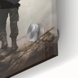 Soldier & American Flag - Patriotic Wall Art