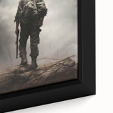 Soldier & American Flag - Patriotic Wall Art